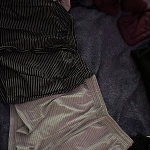 SHEIN Black and Light Gray High Waist Women Shorts